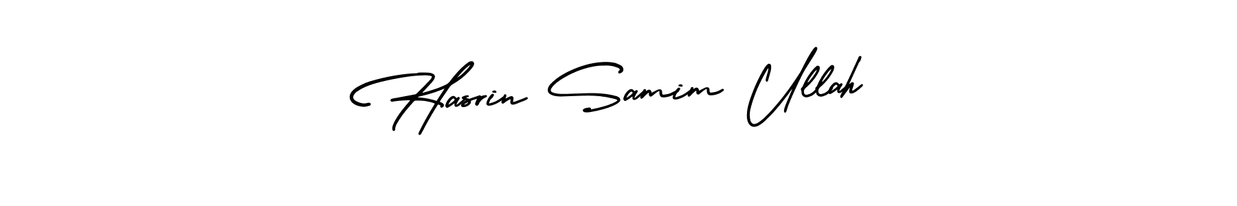 It looks lik you need a new signature style for name Hasrin Samim Ullah. Design unique handwritten (AmerikaSignatureDemo-Regular) signature with our free signature maker in just a few clicks. Hasrin Samim Ullah signature style 3 images and pictures png