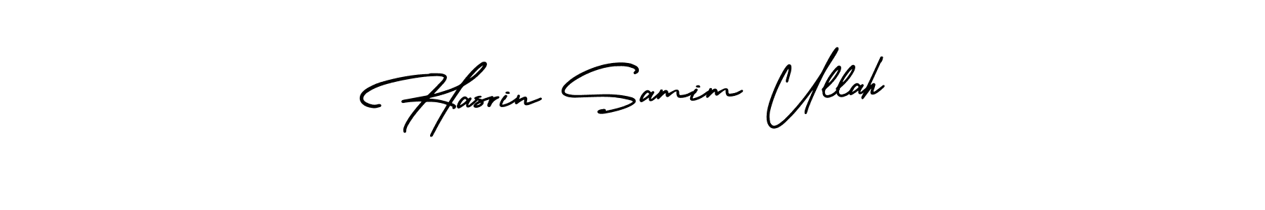 It looks lik you need a new signature style for name Hasrin Samim Ullah. Design unique handwritten (AmerikaSignatureDemo-Regular) signature with our free signature maker in just a few clicks. Hasrin Samim Ullah signature style 3 images and pictures png