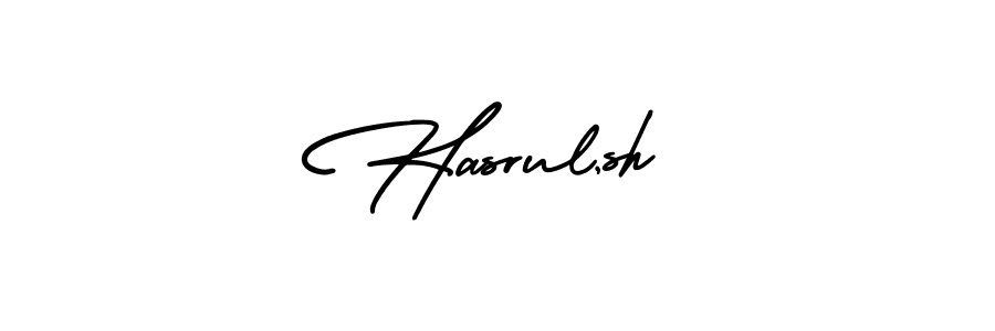 AmerikaSignatureDemo-Regular is a professional signature style that is perfect for those who want to add a touch of class to their signature. It is also a great choice for those who want to make their signature more unique. Get Hasrul,sh name to fancy signature for free. Hasrul,sh signature style 3 images and pictures png