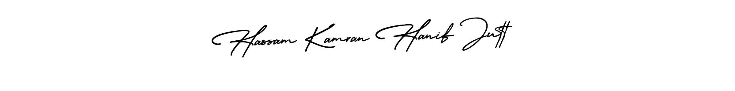 Also You can easily find your signature by using the search form. We will create Hassam Kamran Hanif Jutt name handwritten signature images for you free of cost using AmerikaSignatureDemo-Regular sign style. Hassam Kamran Hanif Jutt signature style 3 images and pictures png