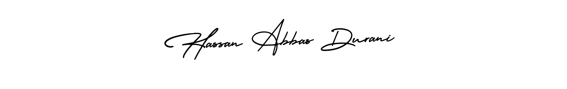 Create a beautiful signature design for name Hassan Abbas Durani. With this signature (AmerikaSignatureDemo-Regular) fonts, you can make a handwritten signature for free. Hassan Abbas Durani signature style 3 images and pictures png