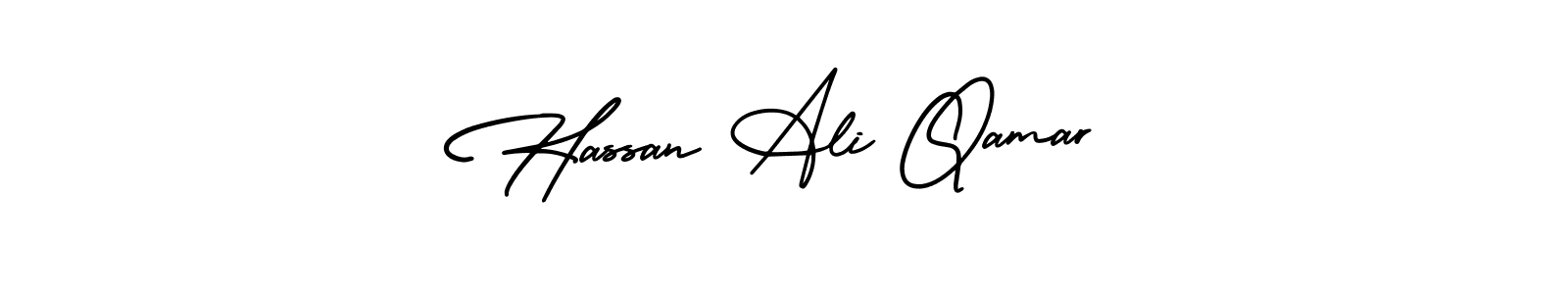 Make a beautiful signature design for name Hassan Ali Qamar. With this signature (AmerikaSignatureDemo-Regular) style, you can create a handwritten signature for free. Hassan Ali Qamar signature style 3 images and pictures png