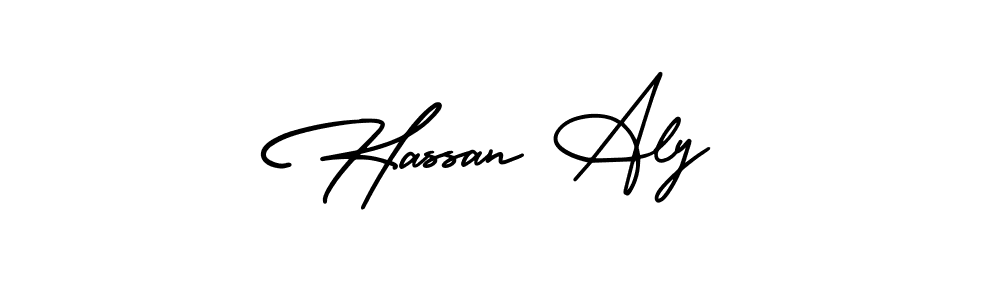Make a beautiful signature design for name Hassan Aly. Use this online signature maker to create a handwritten signature for free. Hassan Aly signature style 3 images and pictures png