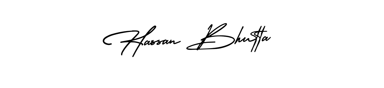 Design your own signature with our free online signature maker. With this signature software, you can create a handwritten (AmerikaSignatureDemo-Regular) signature for name Hassan Bhutta. Hassan Bhutta signature style 3 images and pictures png
