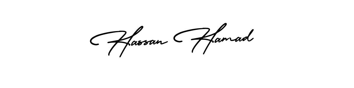 Make a beautiful signature design for name Hassan Hamad. With this signature (AmerikaSignatureDemo-Regular) style, you can create a handwritten signature for free. Hassan Hamad signature style 3 images and pictures png