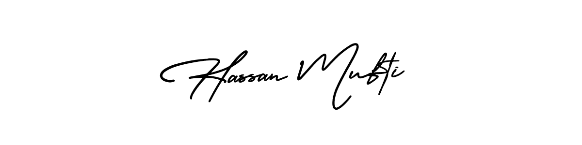 Make a beautiful signature design for name Hassan Mufti. With this signature (AmerikaSignatureDemo-Regular) style, you can create a handwritten signature for free. Hassan Mufti signature style 3 images and pictures png