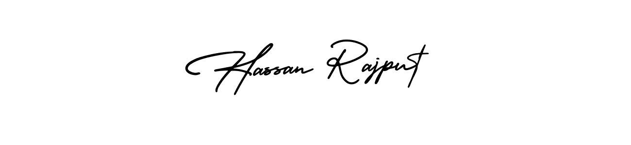 Use a signature maker to create a handwritten signature online. With this signature software, you can design (AmerikaSignatureDemo-Regular) your own signature for name Hassan Rajput. Hassan Rajput signature style 3 images and pictures png