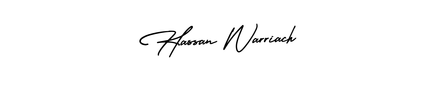 Here are the top 10 professional signature styles for the name Hassan Warriach. These are the best autograph styles you can use for your name. Hassan Warriach signature style 3 images and pictures png