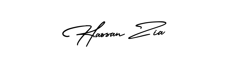 Use a signature maker to create a handwritten signature online. With this signature software, you can design (AmerikaSignatureDemo-Regular) your own signature for name Hassan Zia. Hassan Zia signature style 3 images and pictures png