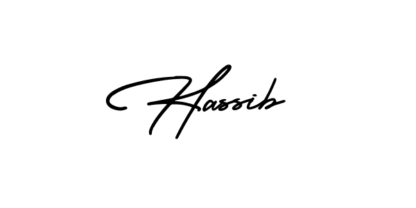 Design your own signature with our free online signature maker. With this signature software, you can create a handwritten (AmerikaSignatureDemo-Regular) signature for name Hassib. Hassib signature style 3 images and pictures png