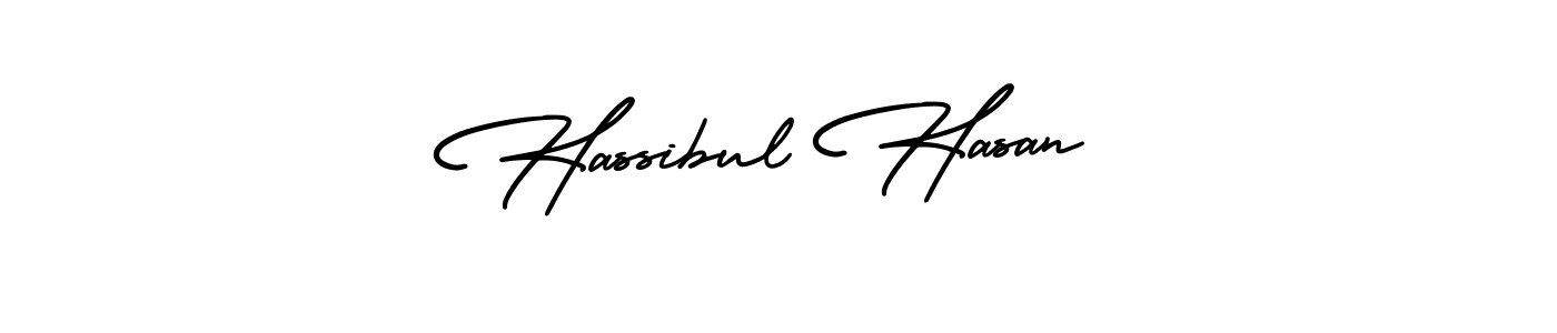 Make a beautiful signature design for name Hassibul Hasan. With this signature (AmerikaSignatureDemo-Regular) style, you can create a handwritten signature for free. Hassibul Hasan signature style 3 images and pictures png