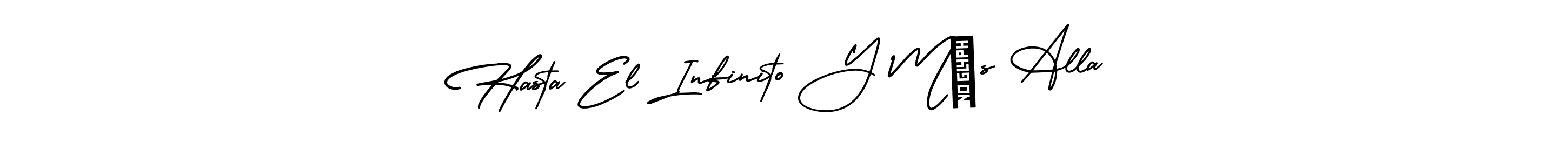 Design your own signature with our free online signature maker. With this signature software, you can create a handwritten (AmerikaSignatureDemo-Regular) signature for name Hasta El Infinito Y Más Alla. Hasta El Infinito Y Más Alla signature style 3 images and pictures png