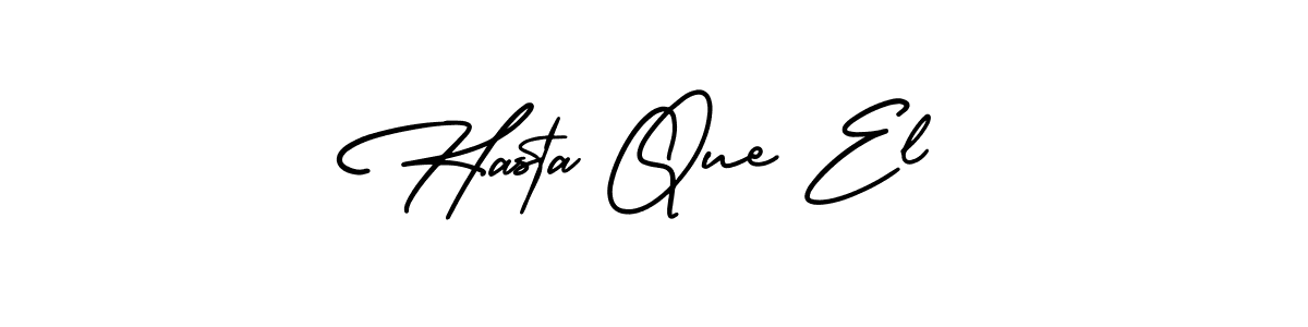 Hasta Que El stylish signature style. Best Handwritten Sign (AmerikaSignatureDemo-Regular) for my name. Handwritten Signature Collection Ideas for my name Hasta Que El. Hasta Que El signature style 3 images and pictures png