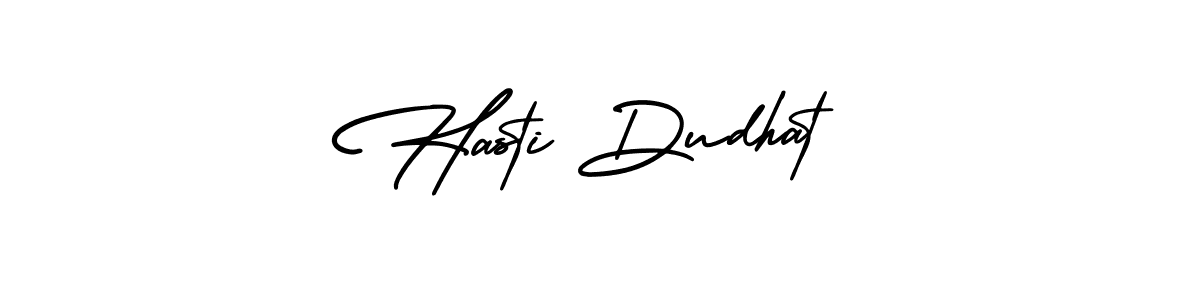 How to Draw Hasti Dudhat signature style? AmerikaSignatureDemo-Regular is a latest design signature styles for name Hasti Dudhat. Hasti Dudhat signature style 3 images and pictures png