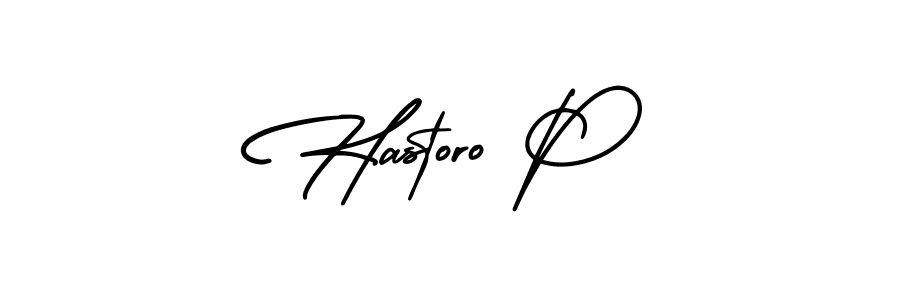 Also we have Hastoro P name is the best signature style. Create professional handwritten signature collection using AmerikaSignatureDemo-Regular autograph style. Hastoro P signature style 3 images and pictures png