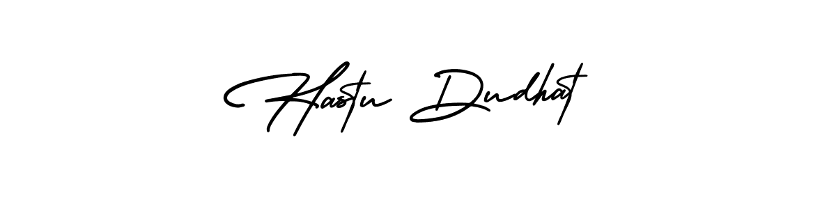 Make a beautiful signature design for name Hastu Dudhat. With this signature (AmerikaSignatureDemo-Regular) style, you can create a handwritten signature for free. Hastu Dudhat signature style 3 images and pictures png