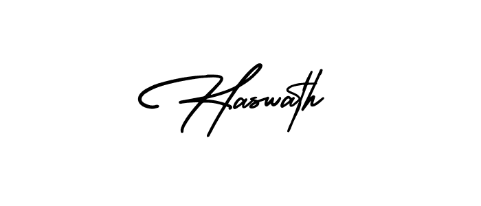 Make a beautiful signature design for name Haswath. With this signature (AmerikaSignatureDemo-Regular) style, you can create a handwritten signature for free. Haswath signature style 3 images and pictures png