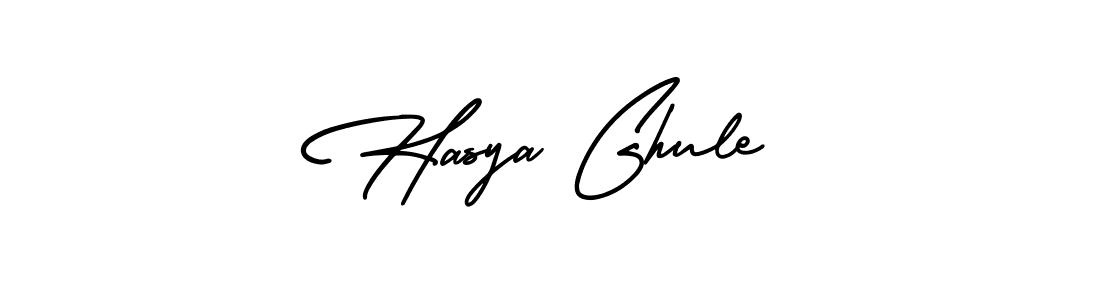 How to Draw Hasya Ghule signature style? AmerikaSignatureDemo-Regular is a latest design signature styles for name Hasya Ghule. Hasya Ghule signature style 3 images and pictures png