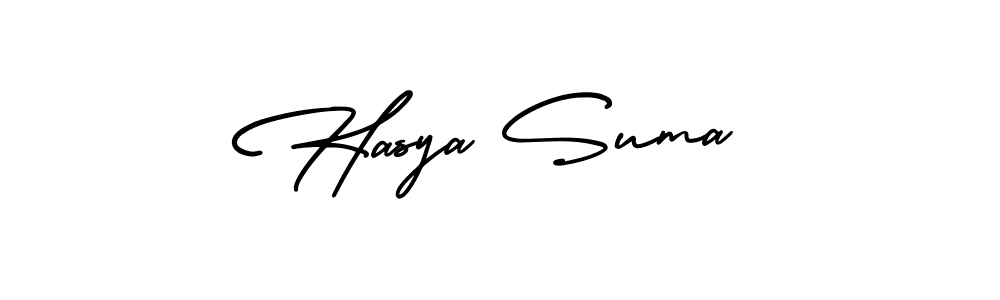 Best and Professional Signature Style for Hasya Suma. AmerikaSignatureDemo-Regular Best Signature Style Collection. Hasya Suma signature style 3 images and pictures png