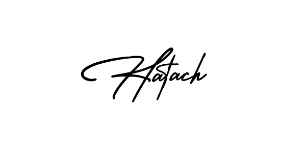 Make a beautiful signature design for name Hatach. With this signature (AmerikaSignatureDemo-Regular) style, you can create a handwritten signature for free. Hatach signature style 3 images and pictures png