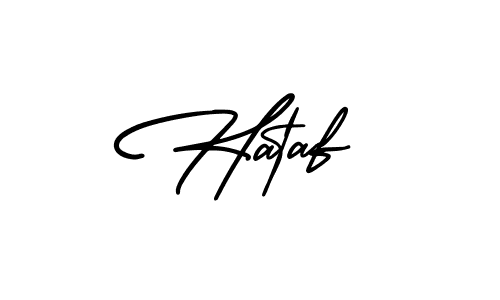 Design your own signature with our free online signature maker. With this signature software, you can create a handwritten (AmerikaSignatureDemo-Regular) signature for name Hataf. Hataf signature style 3 images and pictures png