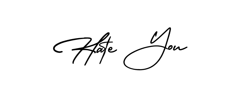 Make a short Hate You signature style. Manage your documents anywhere anytime using AmerikaSignatureDemo-Regular. Create and add eSignatures, submit forms, share and send files easily. Hate You signature style 3 images and pictures png