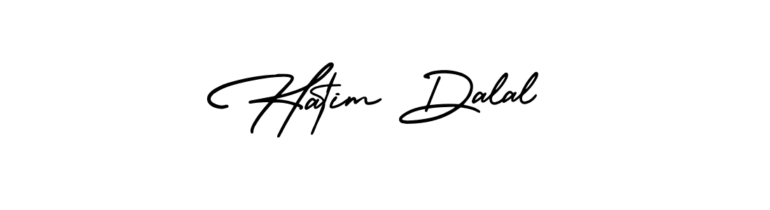 Use a signature maker to create a handwritten signature online. With this signature software, you can design (AmerikaSignatureDemo-Regular) your own signature for name Hatim Dalal. Hatim Dalal signature style 3 images and pictures png