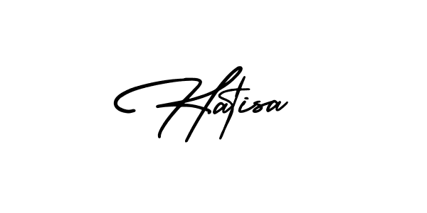 The best way (AmerikaSignatureDemo-Regular) to make a short signature is to pick only two or three words in your name. The name Hatisa include a total of six letters. For converting this name. Hatisa signature style 3 images and pictures png