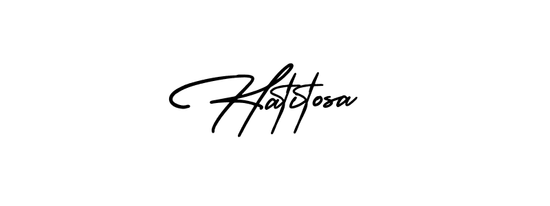 if you are searching for the best signature style for your name Hatitosa. so please give up your signature search. here we have designed multiple signature styles  using AmerikaSignatureDemo-Regular. Hatitosa signature style 3 images and pictures png