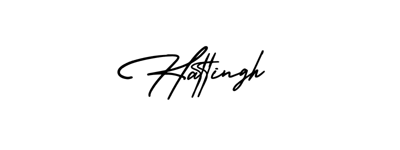 How to make Hattingh name signature. Use AmerikaSignatureDemo-Regular style for creating short signs online. This is the latest handwritten sign. Hattingh signature style 3 images and pictures png