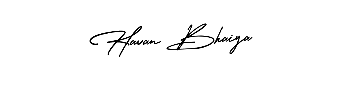 Make a beautiful signature design for name Havan Bhaiya. With this signature (AmerikaSignatureDemo-Regular) style, you can create a handwritten signature for free. Havan Bhaiya signature style 3 images and pictures png