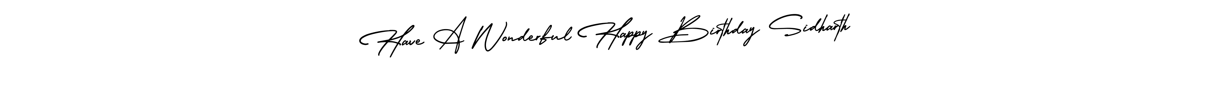 How to make Have A Wonderful Happy Birthday Sidharth name signature. Use AmerikaSignatureDemo-Regular style for creating short signs online. This is the latest handwritten sign. Have A Wonderful Happy Birthday Sidharth signature style 3 images and pictures png