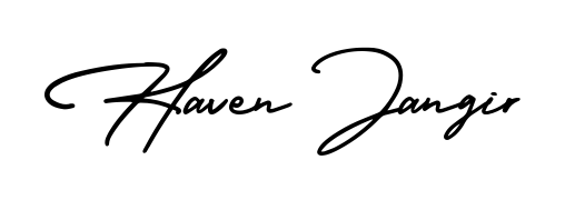 Also You can easily find your signature by using the search form. We will create Haven Jangir name handwritten signature images for you free of cost using AmerikaSignatureDemo-Regular sign style. Haven Jangir signature style 3 images and pictures png