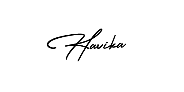 Create a beautiful signature design for name Havika. With this signature (AmerikaSignatureDemo-Regular) fonts, you can make a handwritten signature for free. Havika signature style 3 images and pictures png