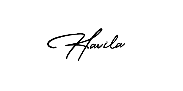 Use a signature maker to create a handwritten signature online. With this signature software, you can design (AmerikaSignatureDemo-Regular) your own signature for name Havila. Havila signature style 3 images and pictures png