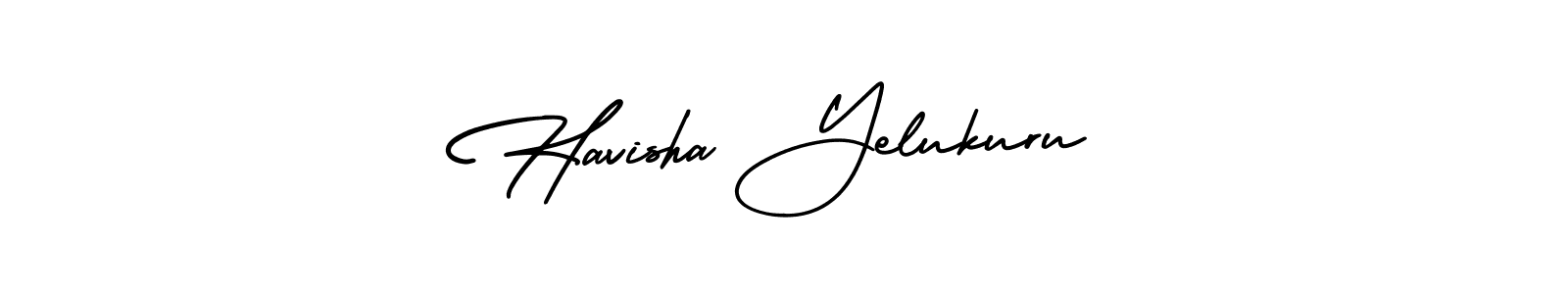 Use a signature maker to create a handwritten signature online. With this signature software, you can design (AmerikaSignatureDemo-Regular) your own signature for name Havisha Yelukuru. Havisha Yelukuru signature style 3 images and pictures png