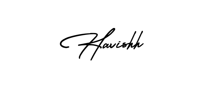 Havishh stylish signature style. Best Handwritten Sign (AmerikaSignatureDemo-Regular) for my name. Handwritten Signature Collection Ideas for my name Havishh. Havishh signature style 3 images and pictures png