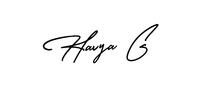 Create a beautiful signature design for name Havya G. With this signature (AmerikaSignatureDemo-Regular) fonts, you can make a handwritten signature for free. Havya G signature style 3 images and pictures png