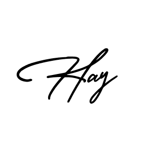 Make a beautiful signature design for name Hay. With this signature (AmerikaSignatureDemo-Regular) style, you can create a handwritten signature for free. Hay signature style 3 images and pictures png