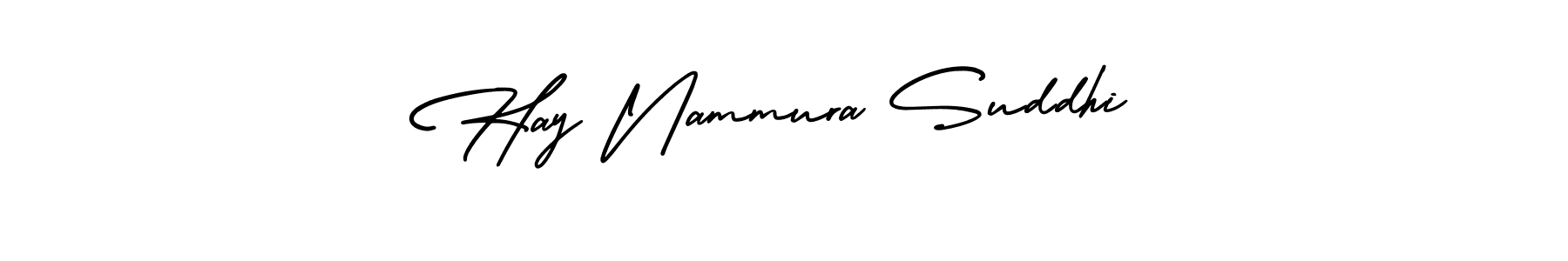 Hay Nammura Suddhi stylish signature style. Best Handwritten Sign (AmerikaSignatureDemo-Regular) for my name. Handwritten Signature Collection Ideas for my name Hay Nammura Suddhi. Hay Nammura Suddhi signature style 3 images and pictures png