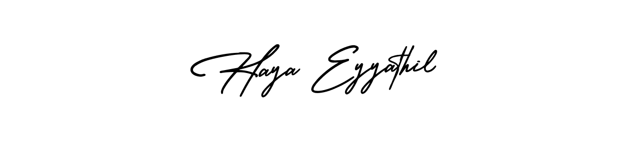 Design your own signature with our free online signature maker. With this signature software, you can create a handwritten (AmerikaSignatureDemo-Regular) signature for name Haya Eyyathil. Haya Eyyathil signature style 3 images and pictures png