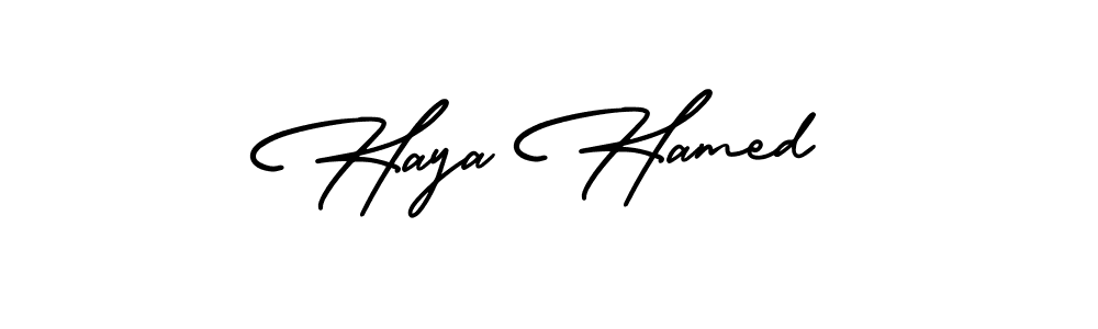 How to make Haya Hamed signature? AmerikaSignatureDemo-Regular is a professional autograph style. Create handwritten signature for Haya Hamed name. Haya Hamed signature style 3 images and pictures png