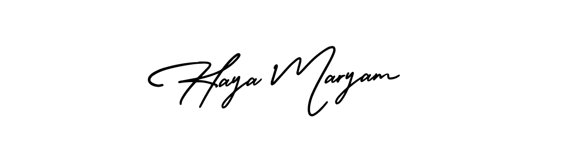 Similarly AmerikaSignatureDemo-Regular is the best handwritten signature design. Signature creator online .You can use it as an online autograph creator for name Haya Maryam. Haya Maryam signature style 3 images and pictures png