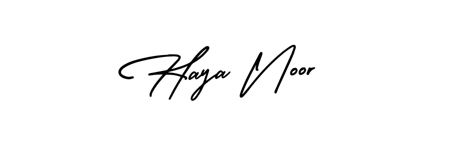 Make a beautiful signature design for name Haya Noor. With this signature (AmerikaSignatureDemo-Regular) style, you can create a handwritten signature for free. Haya Noor signature style 3 images and pictures png