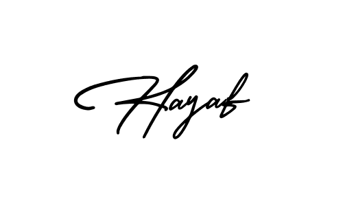 Make a beautiful signature design for name Hayaf. With this signature (AmerikaSignatureDemo-Regular) style, you can create a handwritten signature for free. Hayaf signature style 3 images and pictures png