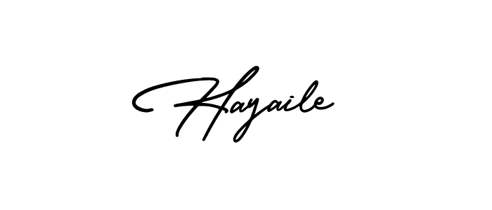 Make a beautiful signature design for name Hayaile. Use this online signature maker to create a handwritten signature for free. Hayaile signature style 3 images and pictures png