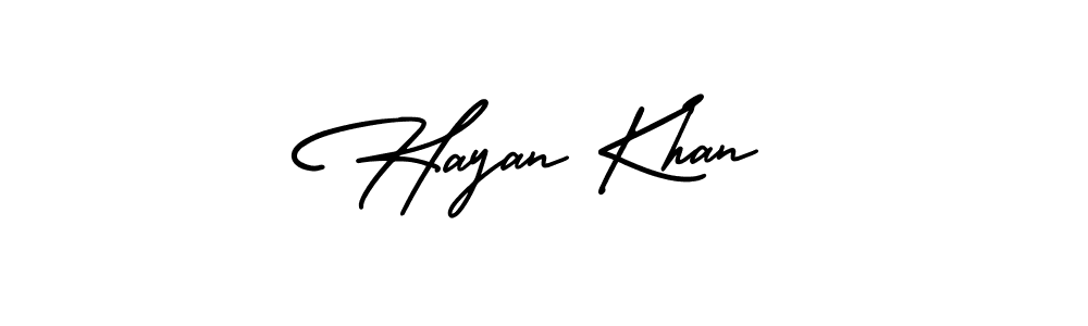 Make a beautiful signature design for name Hayan Khan. Use this online signature maker to create a handwritten signature for free. Hayan Khan signature style 3 images and pictures png