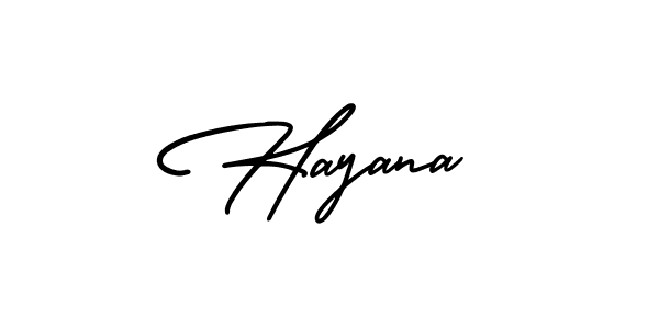 Create a beautiful signature design for name Hayana. With this signature (AmerikaSignatureDemo-Regular) fonts, you can make a handwritten signature for free. Hayana signature style 3 images and pictures png
