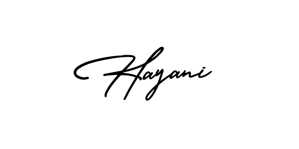 How to make Hayani signature? AmerikaSignatureDemo-Regular is a professional autograph style. Create handwritten signature for Hayani name. Hayani signature style 3 images and pictures png