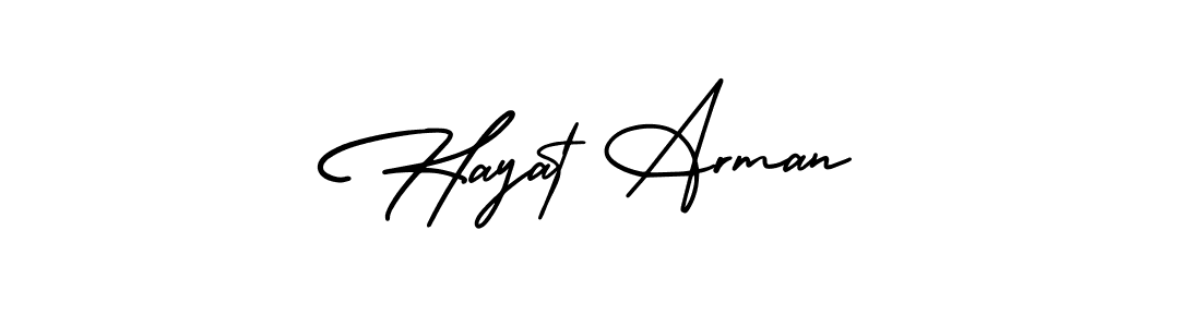 AmerikaSignatureDemo-Regular is a professional signature style that is perfect for those who want to add a touch of class to their signature. It is also a great choice for those who want to make their signature more unique. Get Hayat Arman name to fancy signature for free. Hayat Arman signature style 3 images and pictures png